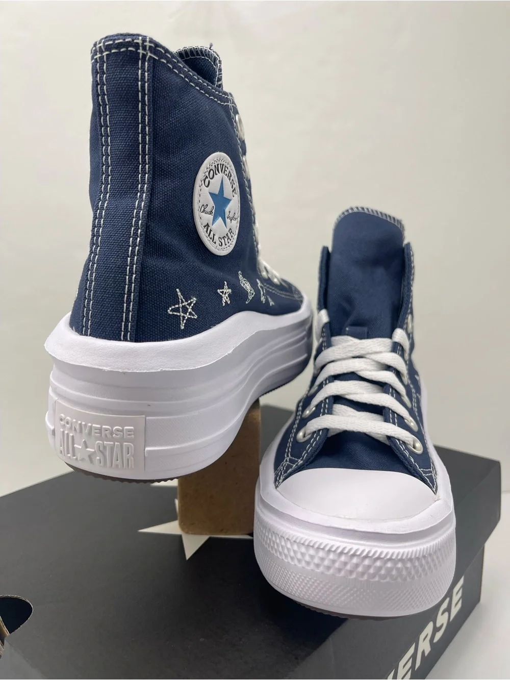 Converse WMNS CTAS MOVE HI NAVY/NAVY/WHITE A15571C Platform Sneakers